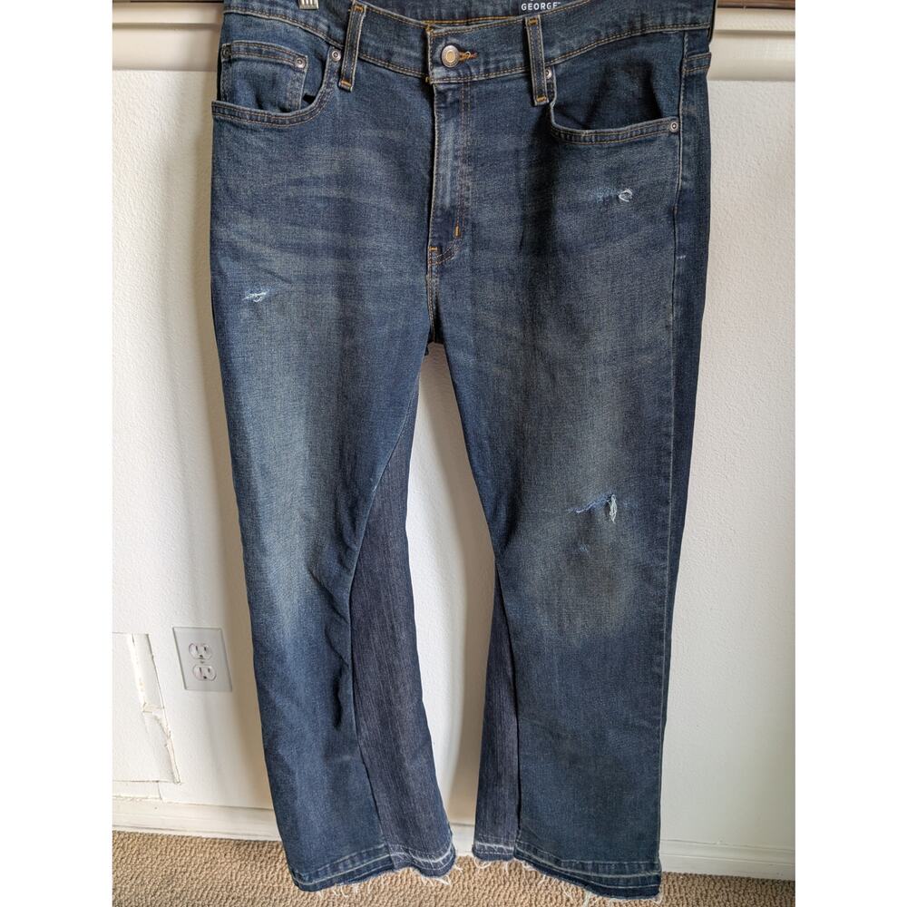 George Men's Bootcut Jeans Distressed Customized 33x30